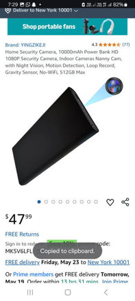 Picture of Hidden Camera 10000mAh Detection