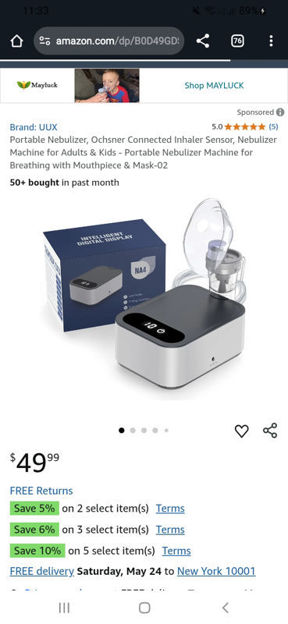Picture of Portable Nebulizer Ochsner Connected