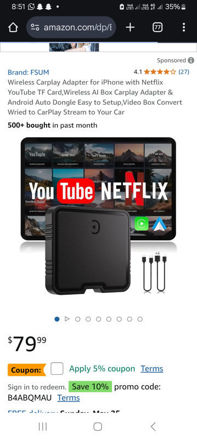 Picture of Wireless Carplay Adapter Netflix