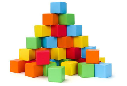 Picture of Lernspielzeug Holzbausteine Zahlpuzzle Aufbewahrungsbeutel