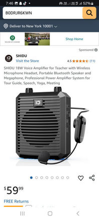 Picture of SHIDU Amplifier Microphone Bluetooth Professional