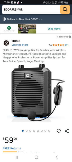Picture of SHIDU Amplifier Microphone Bluetooth Professional