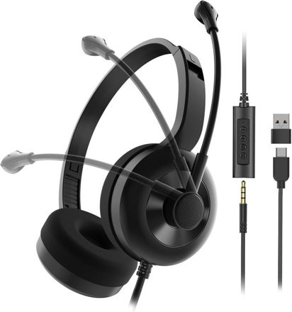 Picture of Controls%EF%BC%8CMulti Platform Compatibility Telephone Conferencing Headsets Black