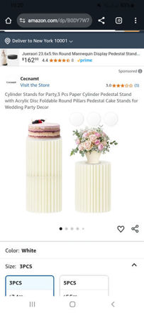 Picture of Cylinder Pedestal Acrylic Foldable Pillars