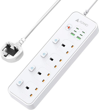 Picture of Extension Sockets Protected Electrical White