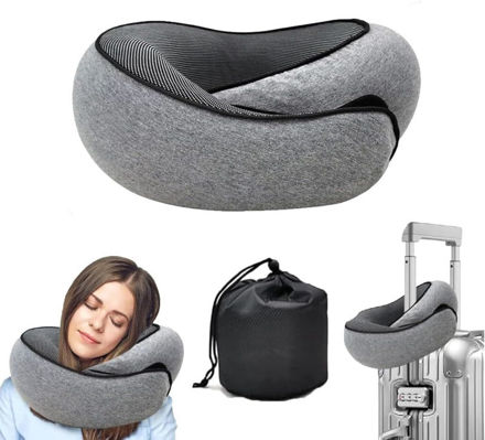 Picture of Travel Pillows for Airplanes,2024 New Travel Pillow,Travel Neck Pillow Airplane Memory Foam Travel Pillow Neck Pillow for Traveling Suitable for Airplanes,Offices and Cars