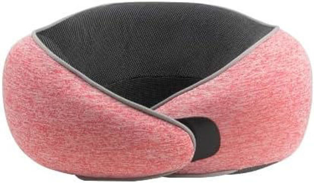 Picture of Advanced Memory Foam Neck Travel Pillow, Neck Pillow Airplane with Eye Mask & Ear Plugs, Designed for The Comfort of Travel & Office, Neck Pillow for Plane, Car, Home, Work, Pink