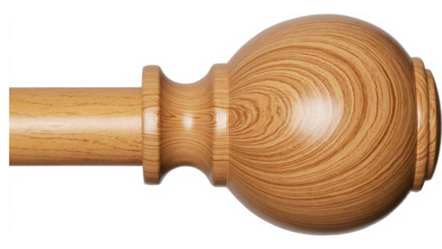 Picture of ZNONOX Wood Curtain Rods Windows