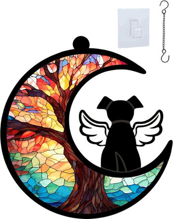 Picture of Dog Remembrance Gift, Dog Angel Memorial Suncatcher, Dog Remembrance Gift for Window Hanging, Dog Bereavement Gift