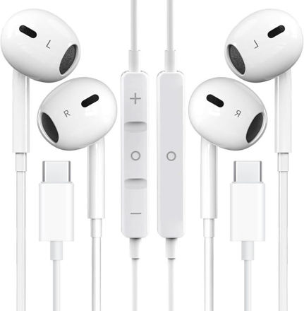 Picture of Headphones Earbuds Microphone Control Earphones
