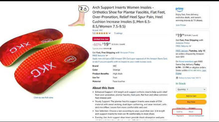 Picture of Arch Support Inserts Women Insoles