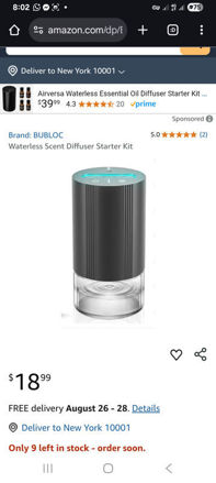 Picture of Waterless Scent Diffuser Starter Kit