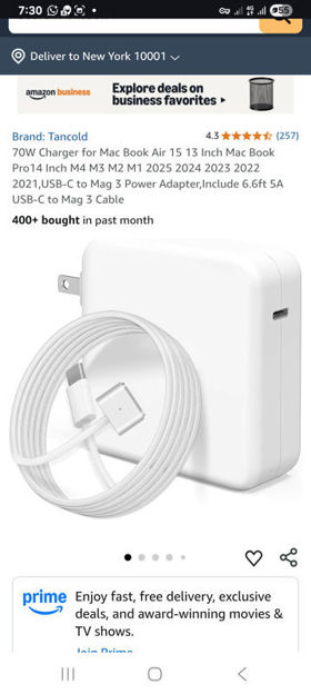 Picture of 70W Charger for Mac Book Air