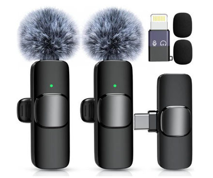 Picture of Microphone Android%EF%BC%8C2 Microphones Recording LiveStream Black