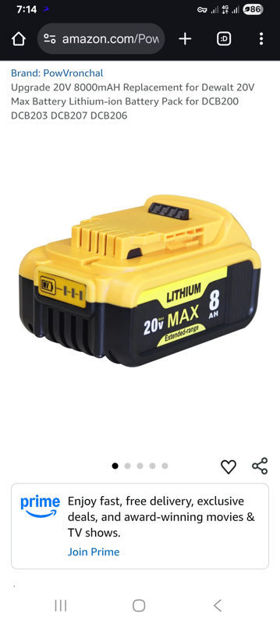Picture of Upgrade Replacement Lithium ion DCB200