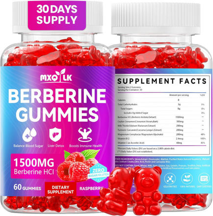 Picture of Berberine Gummies 1500mg Supplement Metabolism
