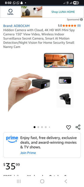Picture of Hidden Camera with Cloud