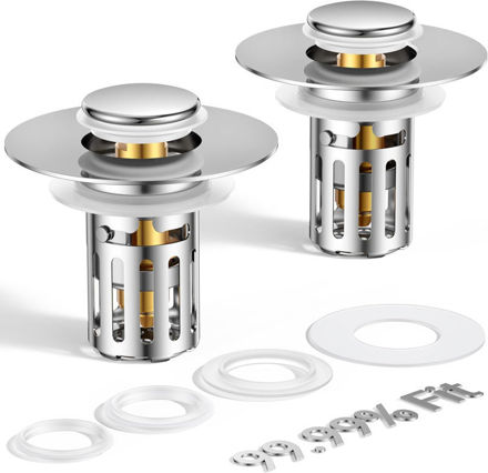 Show details for Metal Bathroom Sink Drain Strainer Picture of Metal Bathroom Sink Drain Strainer